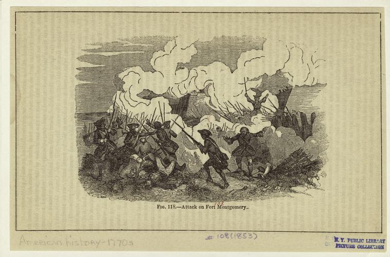 Attack on Fort Montgomery (NYPL)